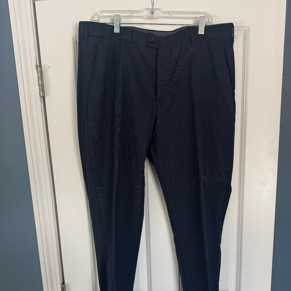 Men's Bonobos Navy Pin Stripe Dress Pants - 36" W x 31" L